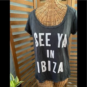 Black tee top Sundry Ibiza  sz 2